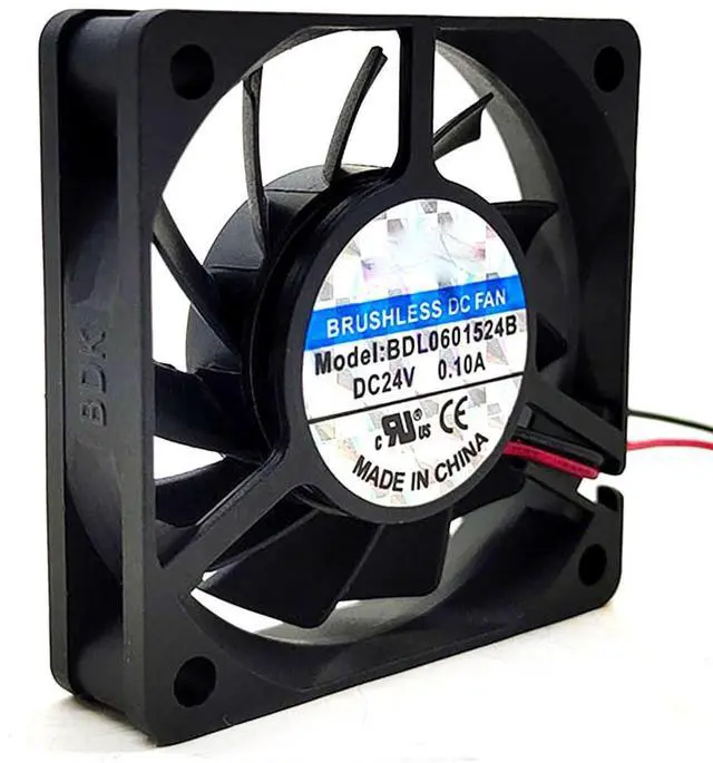 Alt view image 2 of 7 - 60MM DC24V Fan 0.10A 2.4W 4000RPM BDL0601524B 6015 60 * 60 * 15MM 6CM Double Ball Cooling Fan (2pin)