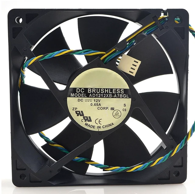 Main image of 120mm 12025 for AD1212XB-A7BGL DC12V 0.65A 12CM Double Ball Fan 120 * 120 * 25mm Four Wire PWN Temperature Controlled Fan (4pin)