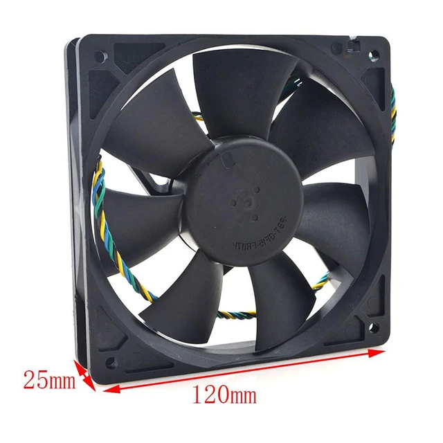Alt view image 5 of 7 - 120mm 12025 for AD1212XB-A7BGL DC12V 0.65A 12CM Double Ball Fan 120 * 120 * 25mm Four Wire PWN Temperature Controlled Fan (4pin)
