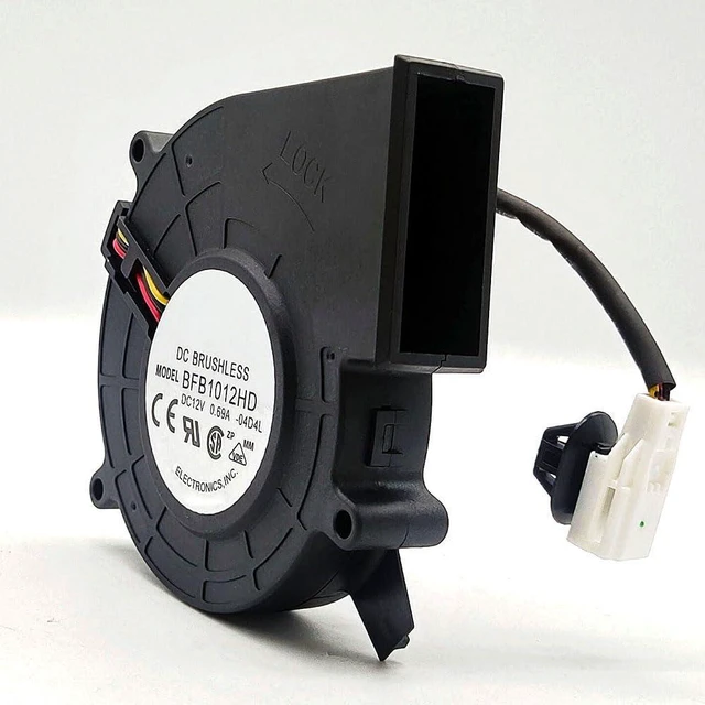 Alt view image 4 of 7 - 100mm Fan DC12V 0.58A for Delta BFB1012HD-04D4L 100 * 22.9MM 6.96W 4000RPM 10cm Double Ball Blower Cooling Fan (3pin)