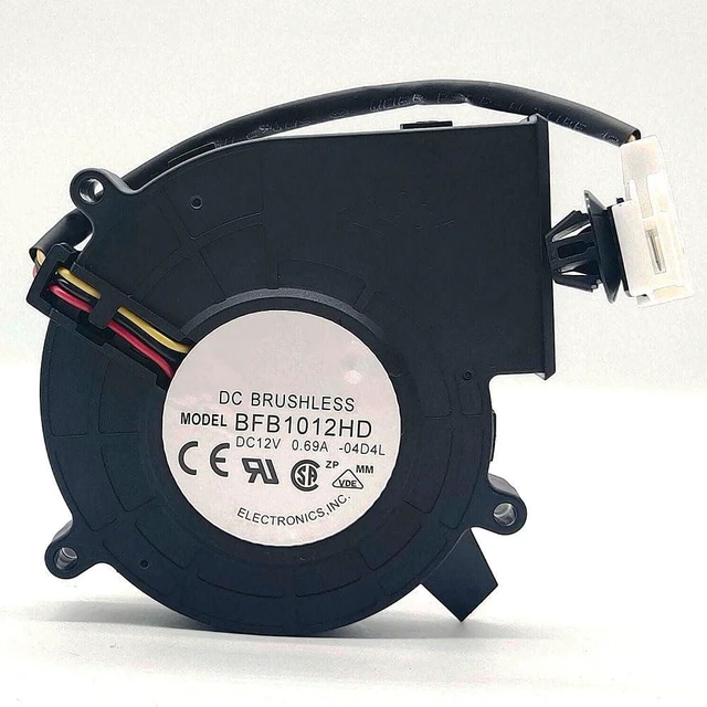 Alt view image 7 of 7 - 100mm Fan DC12V 0.58A for Delta BFB1012HD-04D4L 100 * 22.9MM 6.96W 4000RPM 10cm Double Ball Blower Cooling Fan (3pin)