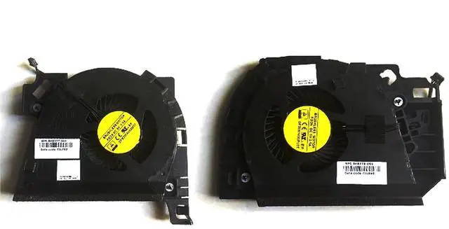 Main image of CPU + GPU Cooling Fans Suitable for HP Zbook 17 G3 17 G4 Series Laptop Cooler Fan 5V 0.5A 4 PIN DFS2001054M0T FGD9 848377-001 + DFS561405PL0T FGDN 848378-001