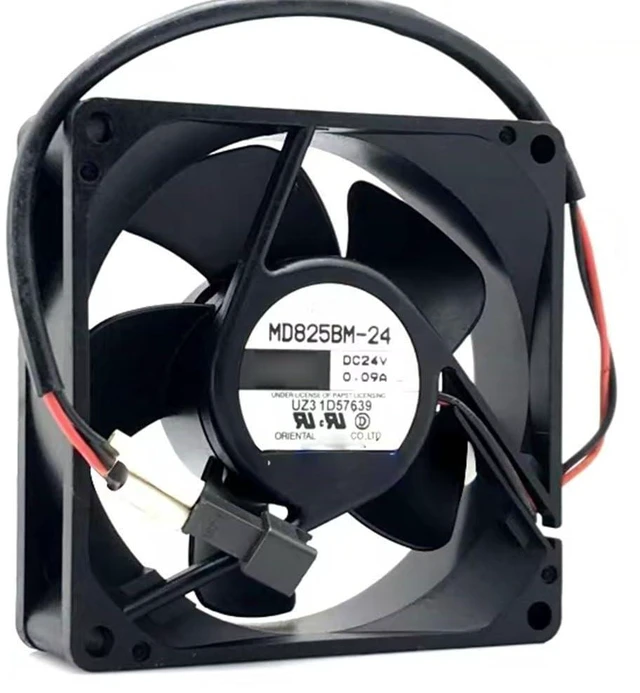 Alt view image 2 of 7 - 80MM Fan DC24V 0.09A 2.1W MD825BM-24 8CM 8025 80 * 80 * 25mm Dual Ball Cooling Fan 2pin