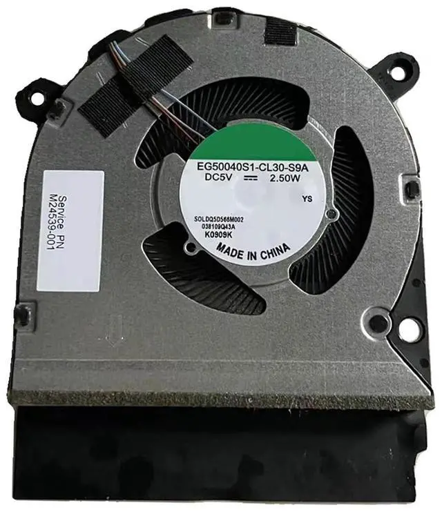 Main image of CPU Cooling Fans Suitable for HP Pavilion Discrete Graphic 14 14-DV 14T-DV 14-DV0010WM 14-DV0003TX 14-DV0065ST 14-DV0097NR 14T-DV000 TPN-Q244 Laptop Cooler Fan M24539-001 EG50040S1-CL30-S9A 5V 4 PIN