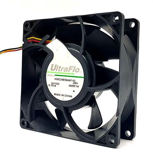 Alt view image 2 of 7 - 92MM for Nidec DC24V Fan 0.19A 9232 H92C24BS6AA7-53 9CM 9032 92 * 92 * 32mm Dual Ball Inverter Cooling Fan (3pin)