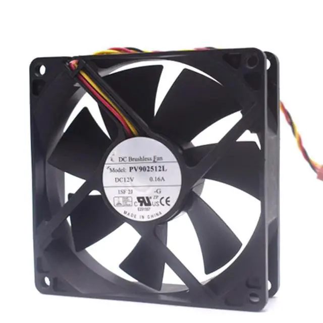 Alt view image 2 of 5 - 90MM for Foxconn 9CM 9025 PV902512L DC12V Fan 0.16A 3-Wire Speed Measurement CPU Fan 90 * 90 * 25mm Power Fan Silent Chassis Cooling Fan (3pin)
