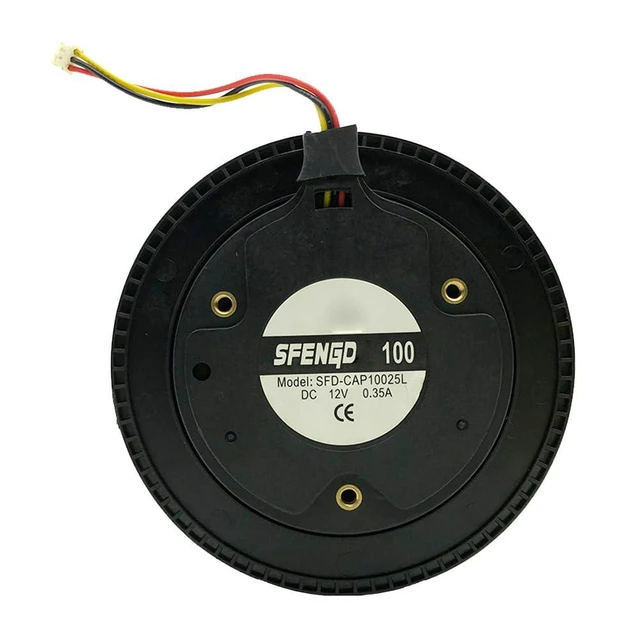 Alt view image 2 of 5 - 100MM DC 12V 0.35A Turbo Fan Eddy Current Centrifugal Fan SFD-CAP10025L 12V 0.35A Air Purifier Centrifugal Fan (3pin)