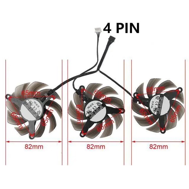 Alt view image 4 of 7 - Graphics Card Cooling Fans Suitable for Palit RTX 3090Ti 3090 3080TI 3080 3070TI 3070 GameRock Series Desktop 82mm TH8015S2H-PCC01 12V 0.45A 4Pin Video Card Cooler Fans GPU Fan