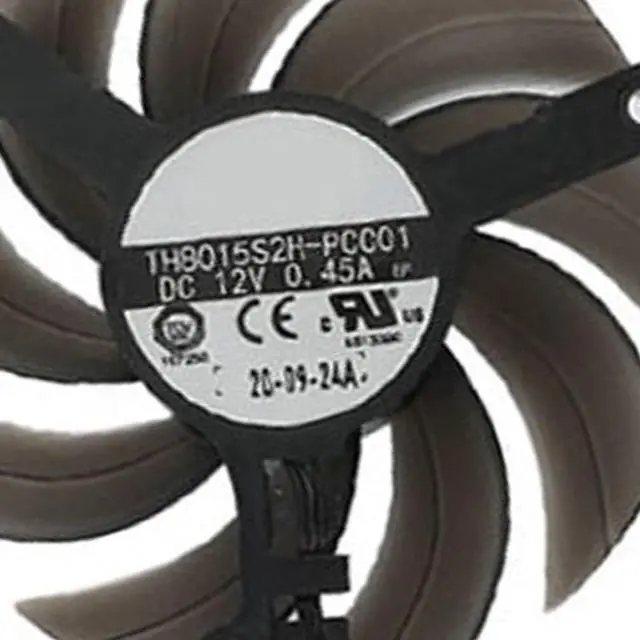 Alt view image 5 of 7 - Graphics Card Cooling Fans Suitable for Palit RTX 3090Ti 3090 3080TI 3080 3070TI 3070 GameRock Series Desktop 82mm TH8015S2H-PCC01 12V 0.45A 4Pin Video Card Cooler Fans GPU Fan