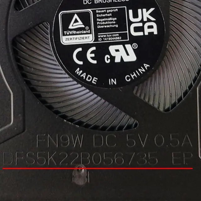 Alt view image 3 of 7 - 5V 0.5A 4 PIN CPU Cooling Fans Suitable for HP Pavilion X360 15-ER 15T-ER TPN-W147 15-ER0125OD 15-ER1047NR 15-ER0097NR Series Laptop Cooler Fan DFS5K22B056735 FN9W P/N: M45131-001