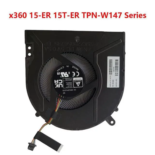 Alt view image 6 of 7 - 5V 0.5A 4 PIN CPU Cooling Fans Suitable for HP Pavilion X360 15-ER 15T-ER TPN-W147 15-ER0125OD 15-ER1047NR 15-ER0097NR Series Laptop Cooler Fan DFS5K22B056735 FN9W P/N: M45131-001
