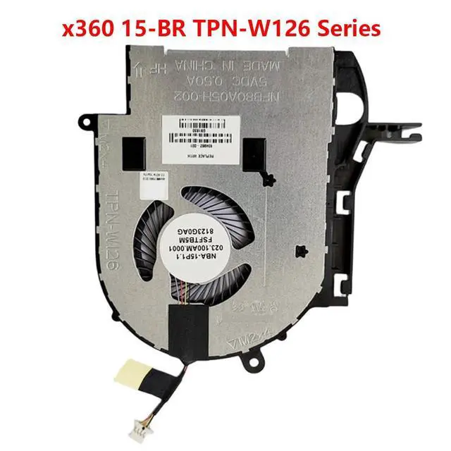 Alt view image 6 of 7 - CPU Cooling Fans Suitable for HP Pavilion x360 15-BR 15-br004tx 15-br010nr TPN-W126 Series Laptop Cooler Fan NFB80A05H-002 5V 0.5A 4 PIN P/N: 934962-001