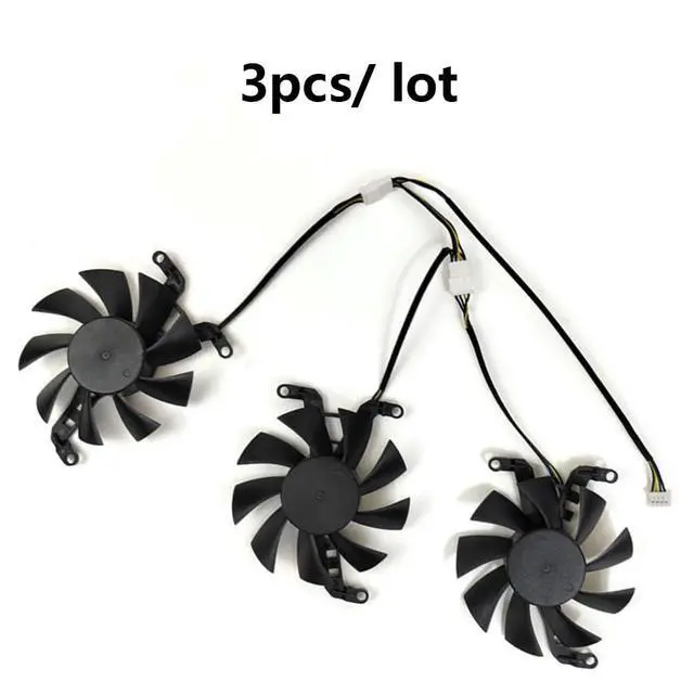 Alt view image 5 of 7 - Graphics Card Cooling Fans Suitable for XFX Speedster QICK308 Radeon RX 6650XT 6600XT Black/MERC Series Desktop GFY09010E12SPA 75mm 12V 0.5A 4Pin Video Card Cooler Fans GPU Fan