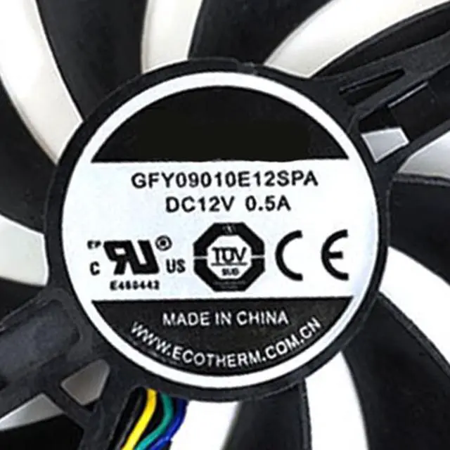 Alt view image 6 of 7 - Graphics Card Cooling Fans Suitable for XFX Speedster QICK308 Radeon RX 6650XT 6600XT Black/MERC Series Desktop GFY09010E12SPA 75mm 12V 0.5A 4Pin Video Card Cooler Fans GPU Fan