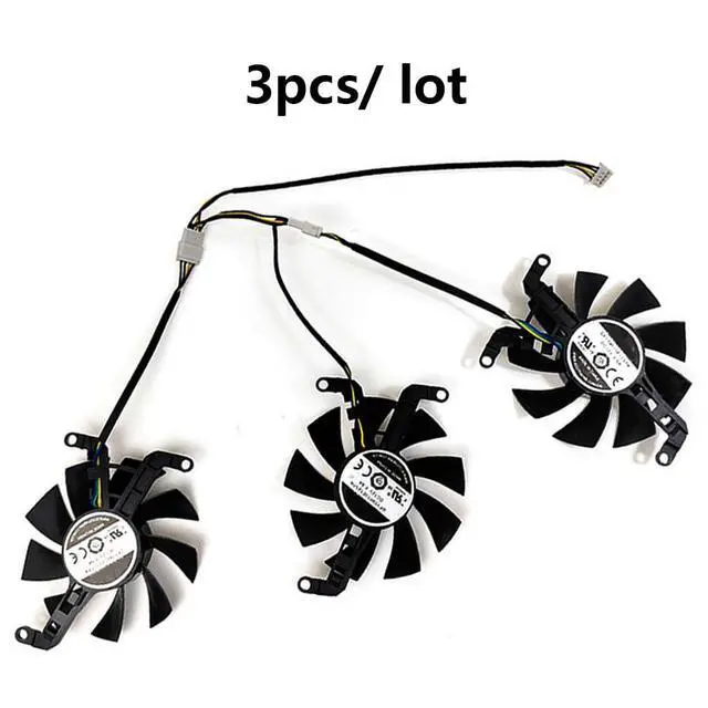 Alt view image 7 of 7 - Graphics Card Cooling Fans Suitable for XFX Speedster QICK308 Radeon RX 6650XT 6600XT Black/MERC Series Desktop GFY09010E12SPA 75mm 12V 0.5A 4Pin Video Card Cooler Fans GPU Fan