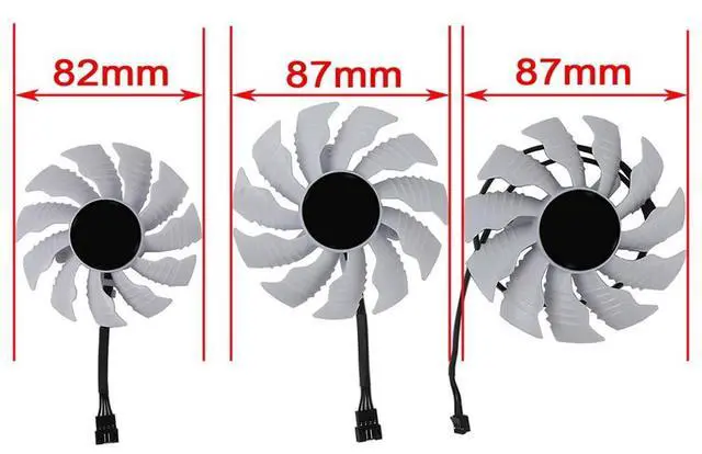 Alt view image 5 of 7 - Graphics Card Cooling Fans Suitable for GIGABYTE RTX 3070ti 3080 3080ti 3090 Vision OC Series Desktop 87mm T129215SU 12V 0.50A 4Pin Video Card Cooler Fans GPU Fan