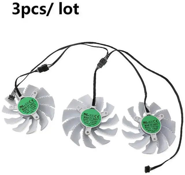 Alt view image 7 of 7 - Graphics Card Cooling Fans Suitable for GIGABYTE RTX 3070ti 3080 3080ti 3090 Vision OC Series Desktop 87mm T129215SU 12V 0.50A 4Pin Video Card Cooler Fans GPU Fan