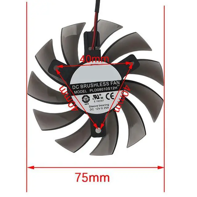 Alt view image 5 of 7 - Graphics Card Cooling Fans Suitable for Gigabyte GTX 980 980ti Gaming GV-N980WF3 Series Desktop 85mm PLD08010S12HH 12V 0.35A 4Pin Video Card Cooler Fans GPU Fan