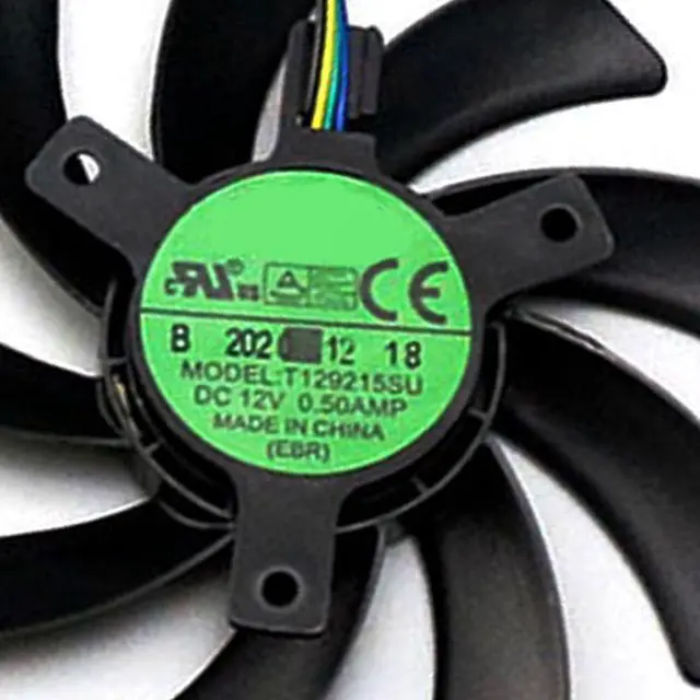 Alt view image 3 of 7 - Graphics Card Cooling Fans Suitable for XFX RX 6700XT Speedster SWFT 309 Core Series Desktop 85mm T129215SU FDC10H12S9-C 12V 0.35A 4Pin Video Card Cooler Fans GPU Fan