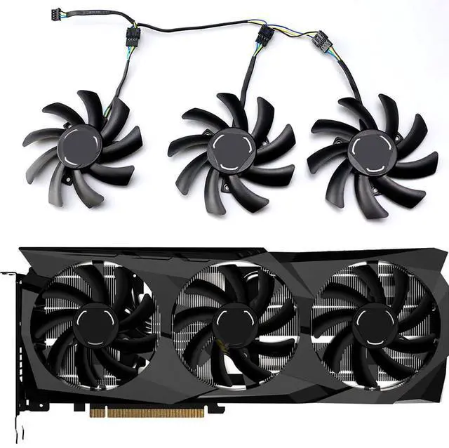 Alt view image 6 of 7 - Graphics Card Cooling Fans Suitable for XFX RX 6700XT Speedster SWFT 309 Core Series Desktop 85mm T129215SU FDC10H12S9-C 12V 0.35A 4Pin Video Card Cooler Fans GPU Fan