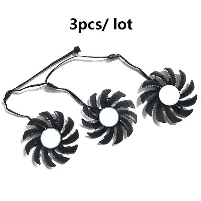 Alt view image 5 of 7 - Graphics Card Cooling Fans Suitable for GIGABYTE RX 6700XT 6700 6600 6600XT Eagle Series Desktop 75mm PLD08010S12HH 12V 0.35A 4Pin Video Card Cooler Fans GPU Fan
