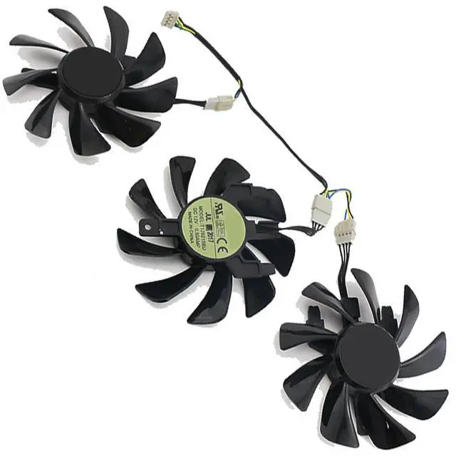 Main image of Graphics Card Cooling Fans Suitable for Sapphire R9 Fury HBM Tri-X OC R9 380 4G D5 PRO Series Desktop 85mm T129215BU 12V 0.50A 4Pin Video Card Cooler Fans GPU Fan