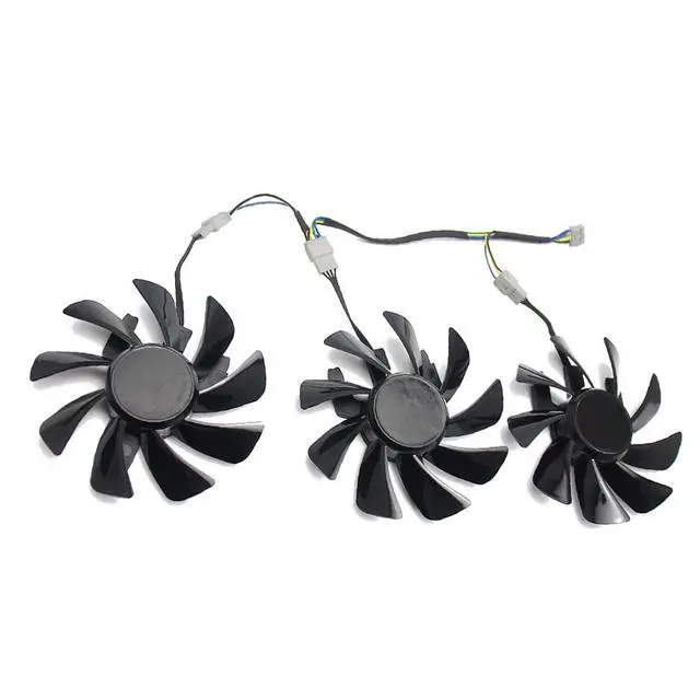 Alt view image 4 of 5 - Graphics Card Cooling Fans Suitable for Sapphire R9 Fury HBM Tri-X OC R9 380 4G D5 PRO Series Desktop 85mm T129215BU 12V 0.50A 4Pin Video Card Cooler Fans GPU Fan