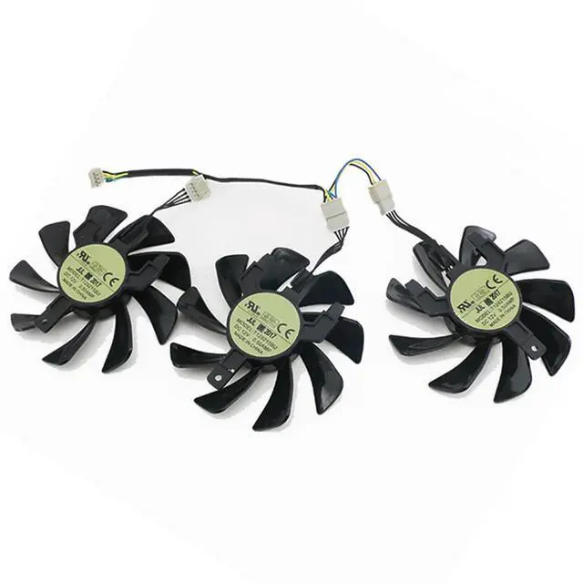 Alt view image 5 of 5 - Graphics Card Cooling Fans Suitable for Sapphire R9 Fury HBM Tri-X OC R9 380 4G D5 PRO Series Desktop 85mm T129215BU 12V 0.50A 4Pin Video Card Cooler Fans GPU Fan