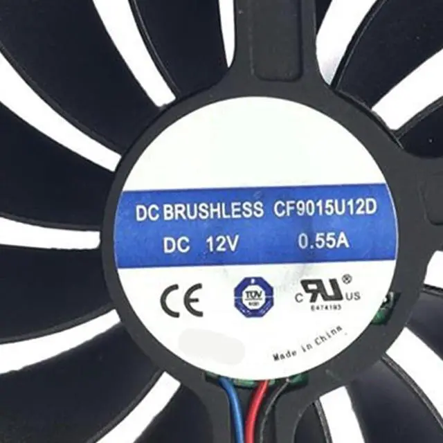 Alt view image 7 of 7 - Graphics Card Cooling Fans Suitable for XFX RX 6800 6800XT 6900XT Speedster 319 Series Desktop Video Card Cooler Fans GPU Fan 85MM CF9015U12D 95mm CF1015U12D 12V 0.55A 4Pin