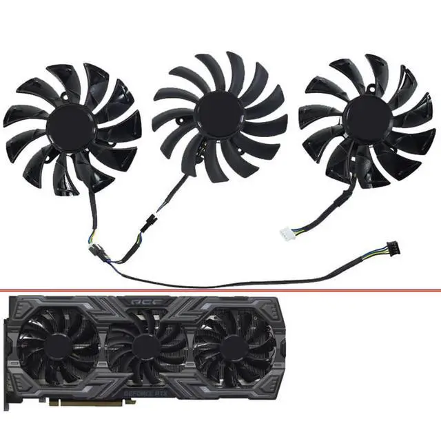 Alt view image 2 of 7 - Graphics Card Cooling Fans Suitable for Zotac RTX 2080ti 2080 2070S 2070 PGF OC Series Desktop 87mm GA92S2U 12V 0.46A 4 Pin Video Card Cooler Fans GPU Fan