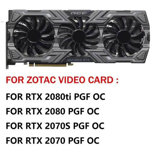 Alt view image 3 of 7 - Graphics Card Cooling Fans Suitable for Zotac RTX 2080ti 2080 2070S 2070 PGF OC Series Desktop 87mm GA92S2U 12V 0.46A 4 Pin Video Card Cooler Fans GPU Fan