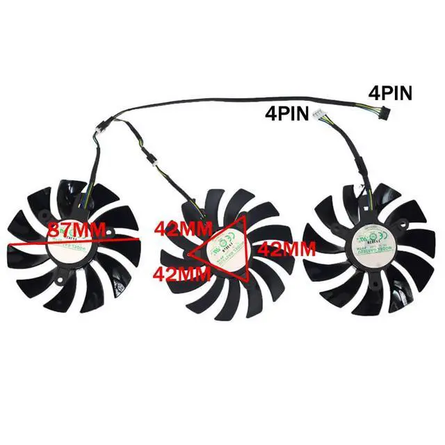 Alt view image 4 of 7 - Graphics Card Cooling Fans Suitable for Zotac RTX 2080ti 2080 2070S 2070 PGF OC Series Desktop 87mm GA92S2U 12V 0.46A 4 Pin Video Card Cooler Fans GPU Fan
