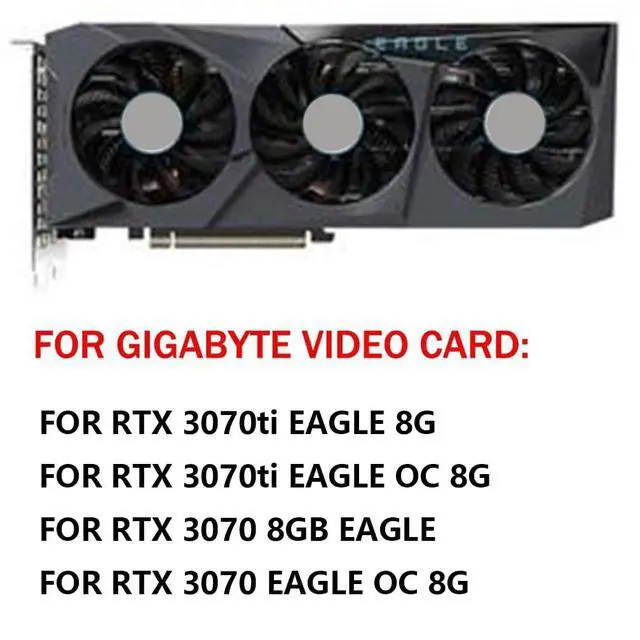 Alt view image 3 of 7 - Graphics Card Cooling Fans Suitable for GIGABYTE RTX 3070 3070TI Eagle OC Series Desktop 75mm PLD08010S12HH 12V 0.35A 4Pin Video Card Cooler Fans GPU Fan
