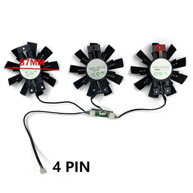 Alt view image 4 of 7 - Graphics Card Cooling Fans Suitable for ZOTAC GTX 1070 1070TI 1080 AMP Extreme Series Desktop GA92S2U 87mm 12V 0.46A 4Pin Video Card Cooler Fans GPU Fan