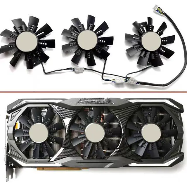 Alt view image 7 of 7 - Graphics Card Cooling Fans Suitable for ZOTAC GTX 1070 1070TI 1080 AMP Extreme Series Desktop GA92S2U 87mm 12V 0.46A 4Pin Video Card Cooler Fans GPU Fan