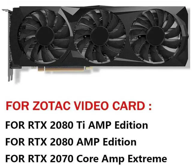 Alt view image 3 of 7 - Graphics Card Cooling Fans Suitable for ZOTAC RTX 2080 2080TI 2070 AMP Series Desktop 87mm GA92S2U 12V 0.46A 4Pin Video Card Cooler Fans GPU Fan