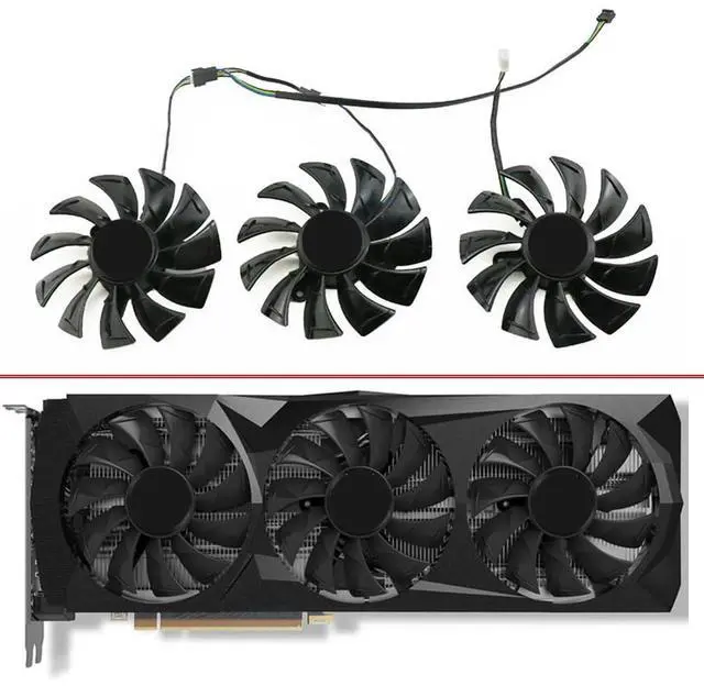 Alt view image 2 of 7 - Graphics Card Cooling Fans Suitable for ZOTAC RTX 2080 2080TI 2070 AMP Series Desktop 87mm GA92S2U 12V 0.46A 4Pin Video Card Cooler Fans GPU Fan