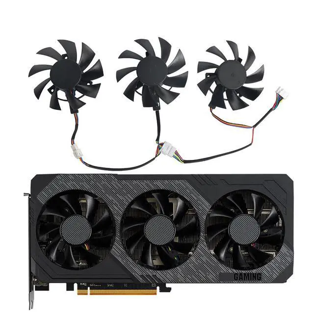 Alt view image 2 of 7 - Graphics Card Cooling Fans Replacement for ASUS TUF3 TUF X3 RX 5700XT 5700 GTX 1660 1660S 1660TI Gaming Series 75mm PLA08015S12HH 12V 0.35A 7Pin Video Card Cooler Fans GPU Fan