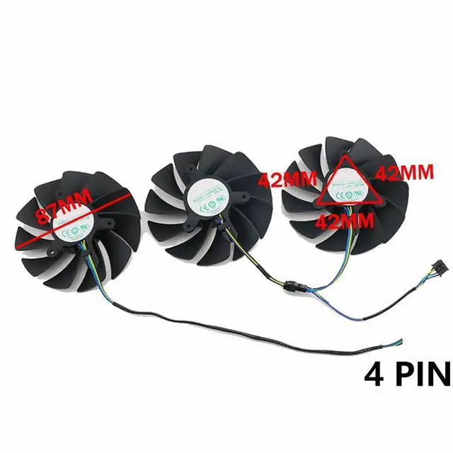 Alt view image 4 of 7 - Graphics Card Cooling Fans Suitable for ZOTAC RTX 3070ti 3080 3080ti 3090 3090ti AMP Holo/Trinity OC Series Desktop 87mm GA92S2U 12V 0.46A 4Pin Video Card Cooler Fans GPU Fan