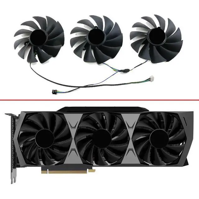 Alt view image 6 of 7 - Graphics Card Cooling Fans Suitable for ZOTAC RTX 3070ti 3080 3080ti 3090 3090ti AMP Holo/Trinity OC Series Desktop 87mm GA92S2U 12V 0.46A 4Pin Video Card Cooler Fans GPU Fan