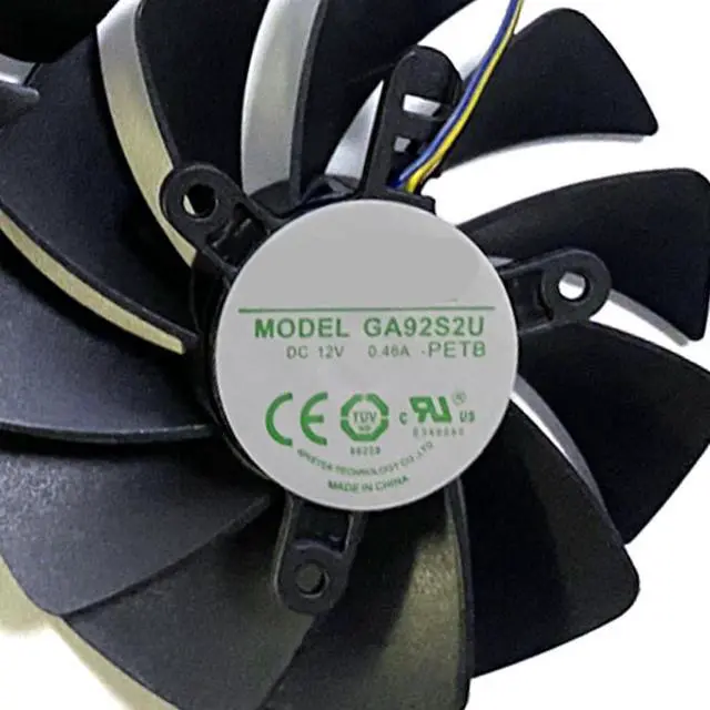 Alt view image 5 of 7 - Graphics Card Cooling Fans Suitable for ZOTAC RTX 3070ti 3080 3080ti 3090 3090ti AMP Holo/Trinity OC Series Desktop 87mm GA92S2U 12V 0.46A 4Pin Video Card Cooler Fans GPU Fan