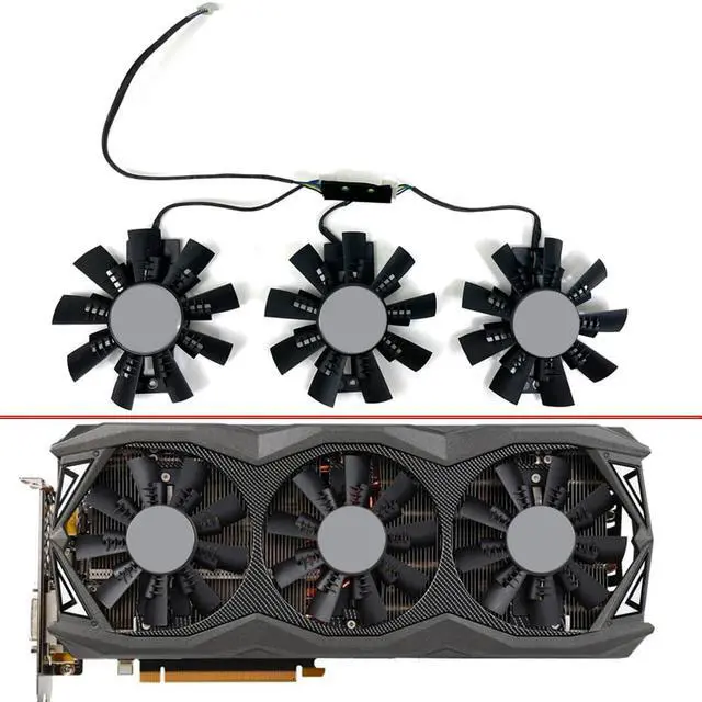 Alt view image 2 of 7 - Graphics Card Cooling Fans Suitable for ZOTAC GTX 980Ti Extreme/Omega AMP Edition Series Desktop 87mm GA92S2U 12V 0.46A 4Pin Video Card Cooler Fans GPU Fan