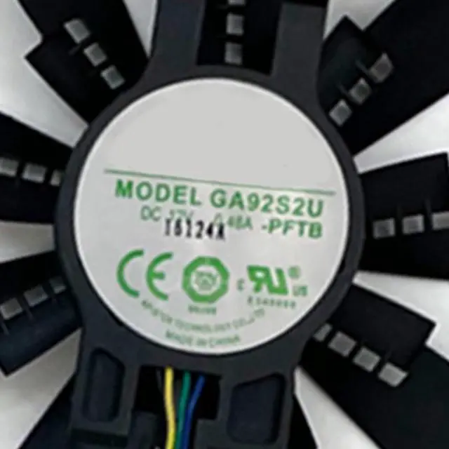 Alt view image 6 of 7 - Graphics Card Cooling Fans Suitable for ZOTAC GTX 980Ti Extreme/Omega AMP Edition Series Desktop 87mm GA92S2U 12V 0.46A 4Pin Video Card Cooler Fans GPU Fan