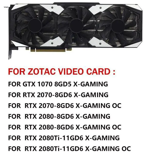 Alt view image 4 of 7 - Graphics Card Cooling Fans Suitable for ZOTAC RTX 2080 2080TI 2070 GTX 1070 X-Gaming OC Series Desktop 87mm GA92S2H 12V 0.35A 4Pin Video Card Cooler Fans GPU Fan