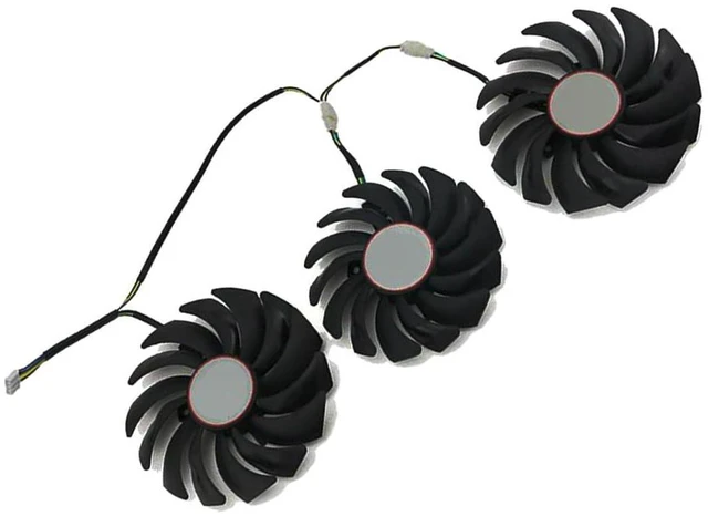 Alt view image 6 of 7 - Graphics Card Cooling Fans Suitable for MSI GeForce GTX 1080 Ti Lightning X/Z Series Desktop 95mm PLD10010S12HH 85mm PLD09210S12HH 12V 0.40A 4Pin Video Card Cooler Fans GPU Fan