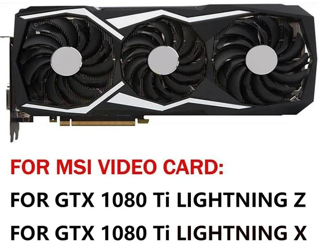 Alt view image 3 of 7 - Graphics Card Cooling Fans Suitable for MSI GeForce GTX 1080 Ti Lightning X/Z Series Desktop 95mm PLD10010S12HH 85mm PLD09210S12HH 12V 0.40A 4Pin Video Card Cooler Fans GPU Fan