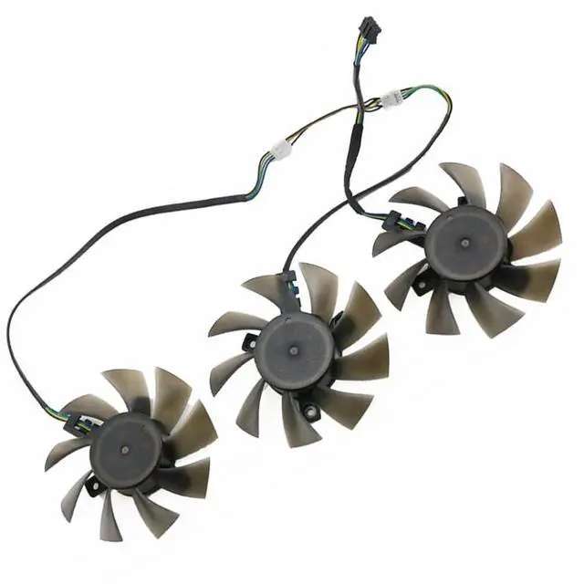 Alt view image 6 of 7 - Graphics Card Cooling Fans Suitable for AMD for Gigabyte for MSI for Powercolor for Sapphire for XFX Radeon VII Series Desktop 75mm FD8015H12S 12V 0.32A 4Pin Video Card Cooler Fans GPU Fan