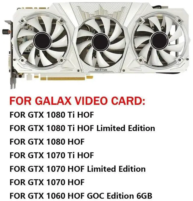 Alt view image 3 of 7 - Graphics Card Cooling Fans Suitable for Galax GeForce GTX 1060 1070 1070TI 1080 1080ti HOF Edition Series Desktop 85mm GA92S2H 12V 0.35A 4Pin Video Card Cooler Fans GPU Fan