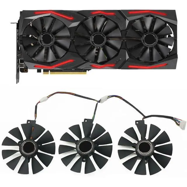 Alt view image 2 of 7 - Graphics Card Cooling Fans Suitable for ASUS ROG Strix RTX 2060 2060S 2070 Gaming Series Desktop 88mm T129215SH T129215SL 12V 0.50A 7Pin Video Card Cooler Fans GPU Fan