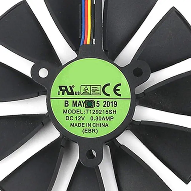 Alt view image 6 of 7 - Graphics Card Cooling Fans Suitable for ASUS ROG Strix RTX 2060 2060S 2070 Gaming Series Desktop 88mm T129215SH T129215SL 12V 0.50A 7Pin Video Card Cooler Fans GPU Fan